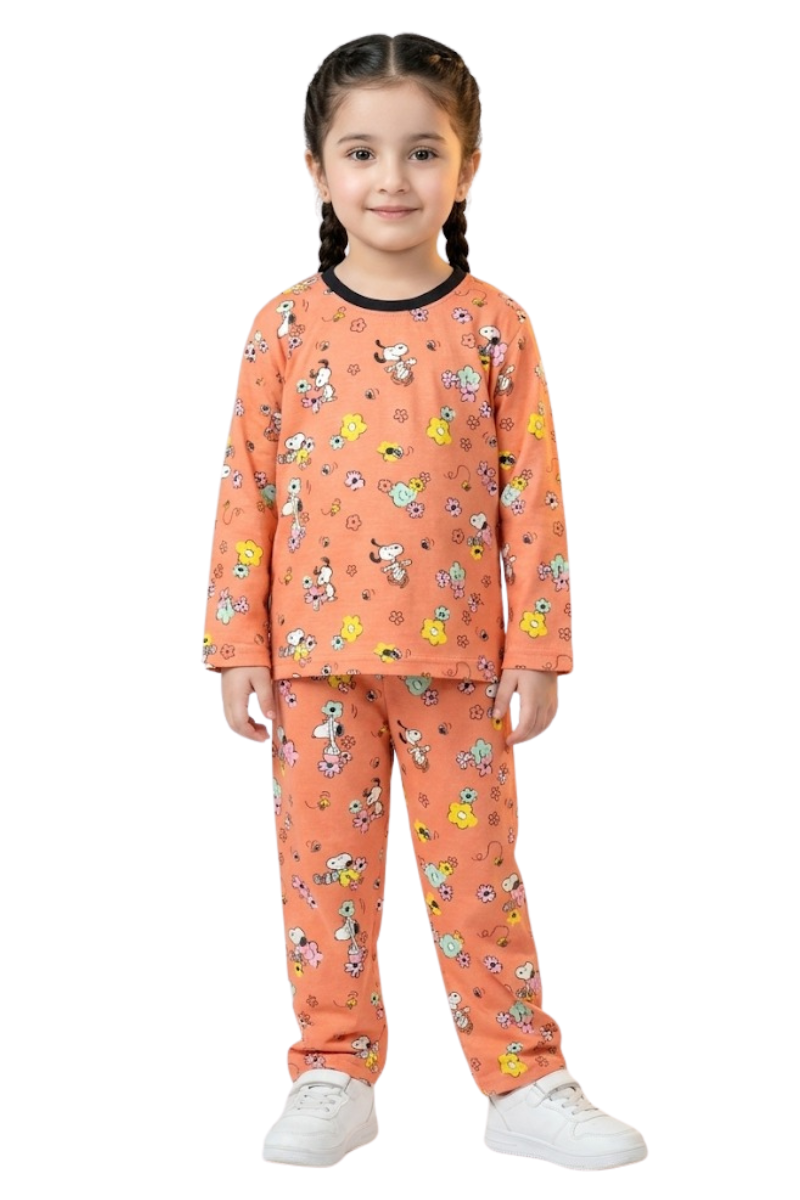 Unisex Kids' Cartoon Printed Cotton Pajama Set – Cozy & Stylish Sleepwear
