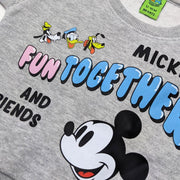 BOYS & GIRLS FLEECE MICKY MOUSE FRIENDS SWEATSHIRT - H.GRAY