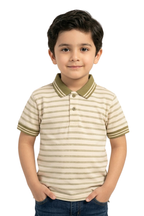 Striped Jacquard Polo Shirt