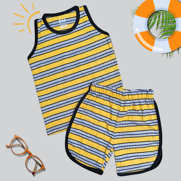 Boys Sando Suit - Yellow