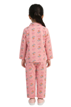 Girls Pink Floral Nightwear Pajama Set