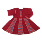 Elegant Red Girls' Frock with Trouser – Stylish & Comfortable Kids' Outfit