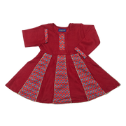 Elegant Red Girls' Frock with Trouser – Stylish & Comfortable Kids' Outfit