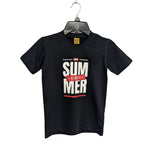 BOYS & GIRLS COTTON JERSEY PRINTED T-SHIRT BLACK
