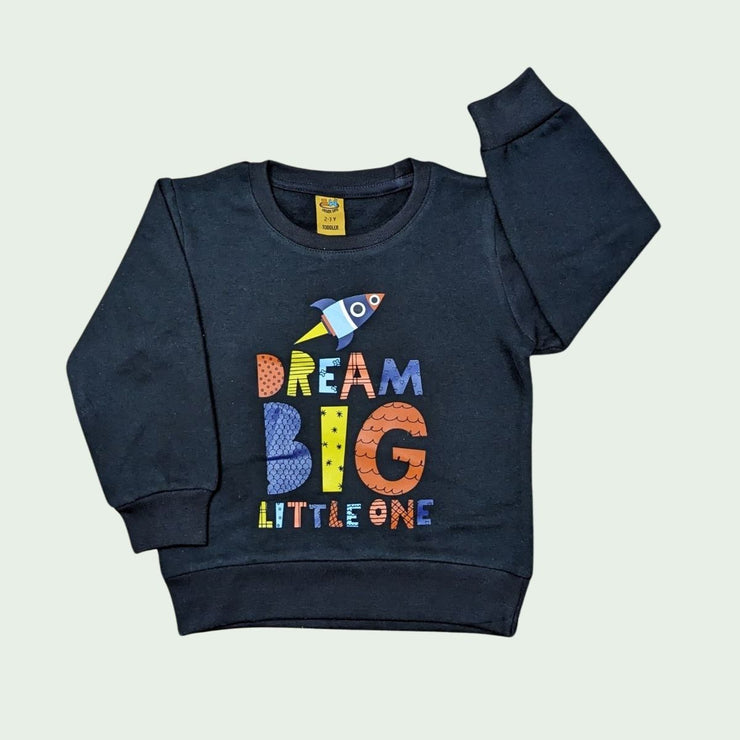 INFANT BOYS & GIRLS FLEECE DREAM BIG SWEATSHIRT - BLACK