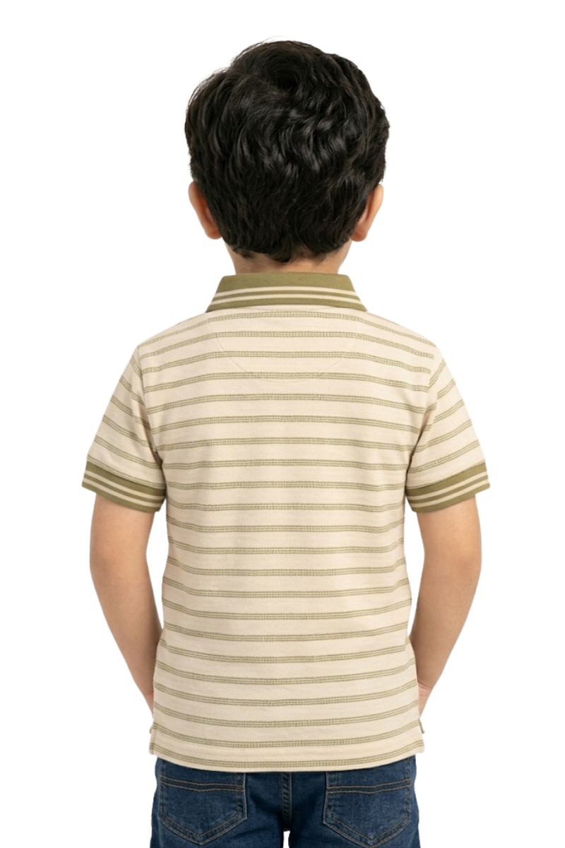 Striped Jacquard Polo Shirt