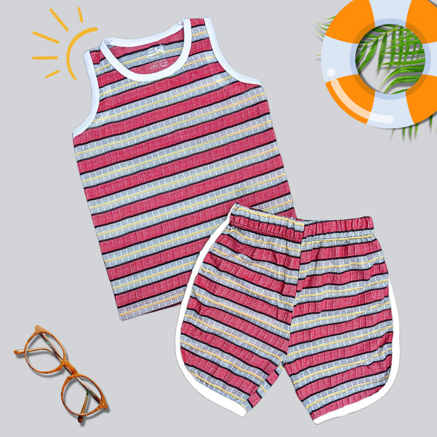 Boys Sando Suit - Red