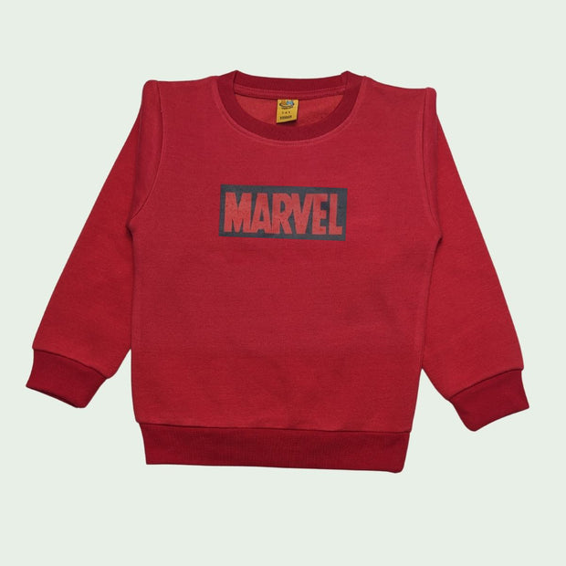 Boys Casual Marvel Sweatshirt - RED