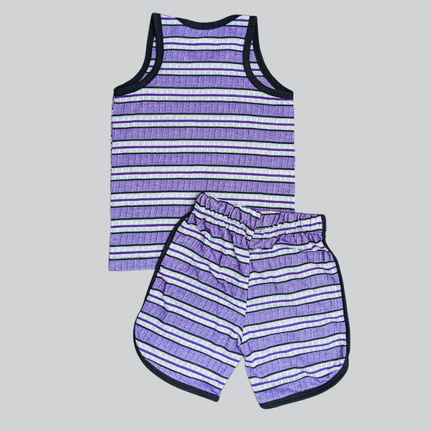 Boys Sando Suit - Purple