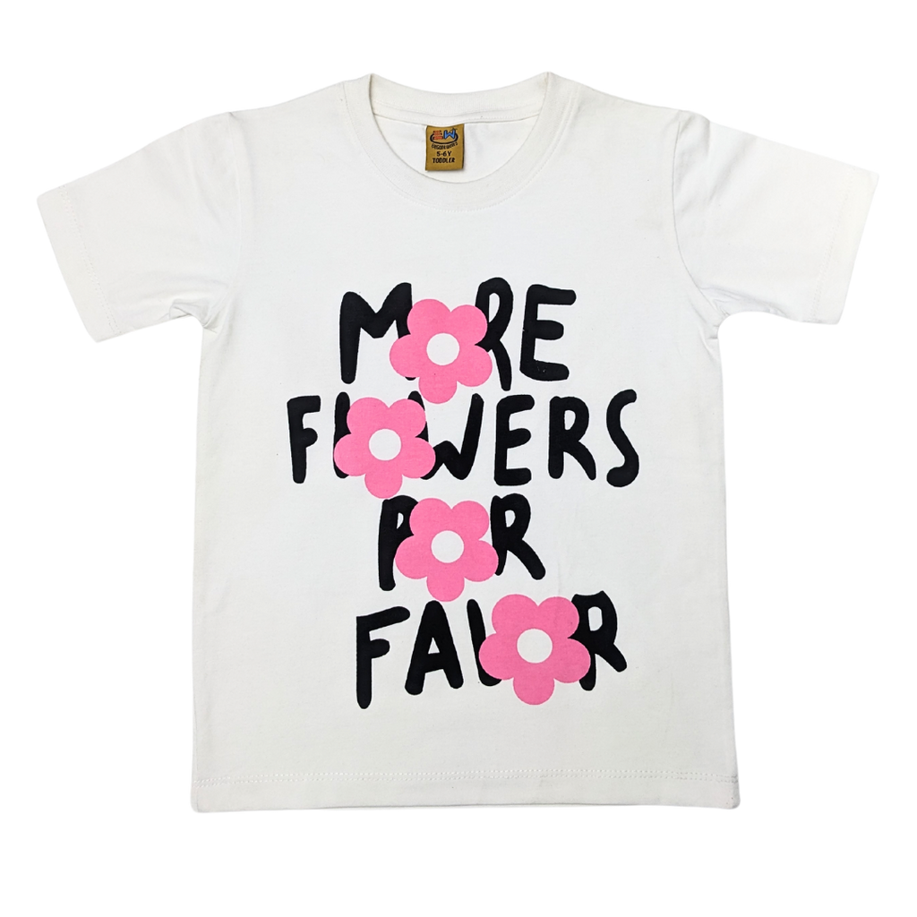 Girls "More Flowers for Favor" Graphic Tee