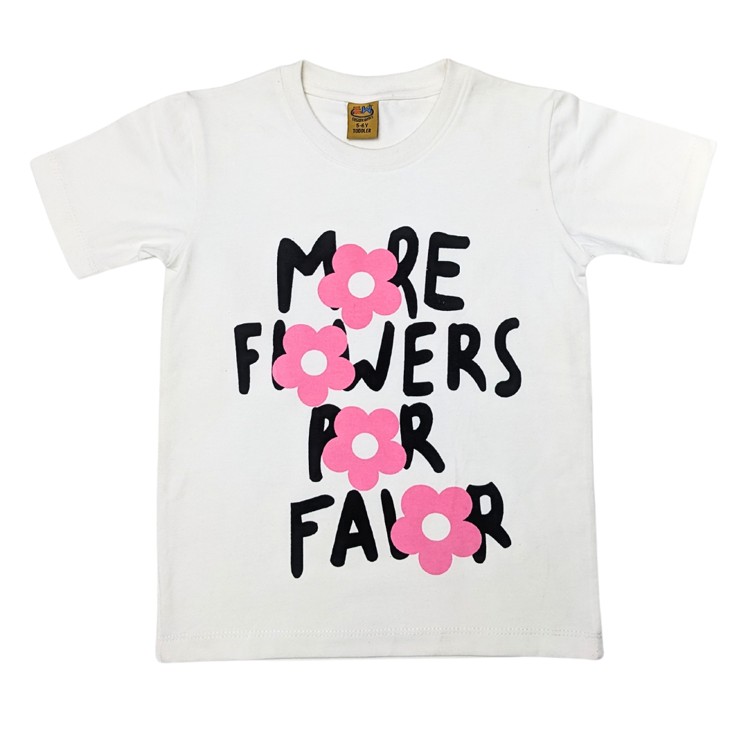 Girls "More Flowers for Favor" Graphic Tee