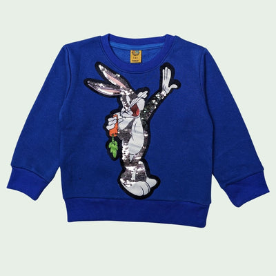 UNISEX RABBIT SEQUENCE SWEATSHIRT- BLUE