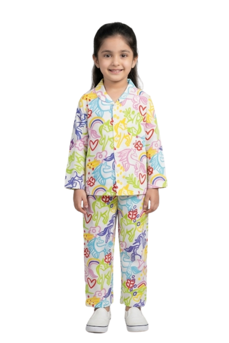 TODDLER KIDS NIGHT WEAR ALL-OVER PRINTED FOR GIRLS