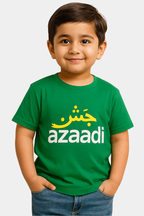 Jashn-e-Azaadi" Kids T-Shirt â€“ Green | Independence Day Special