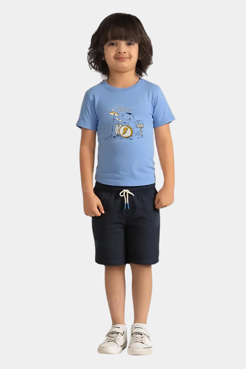 Boys' "Little Drummer" T-Shirt & Shorts Set