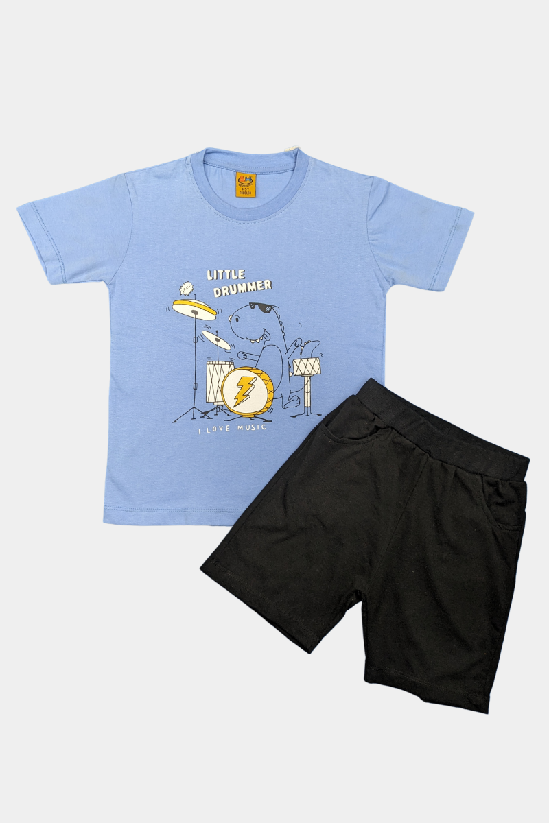 Boys' "Little Drummer" T-Shirt & Shorts Set