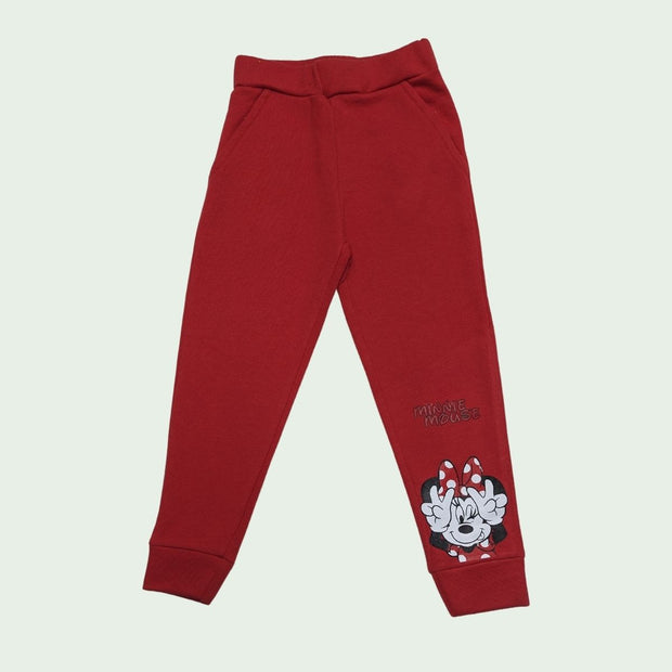 GIRLS TERRY PRINTED PAJAMA - RED