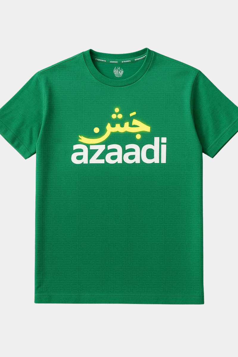 Jashn-e-Azaadi" Kids T-Shirt – Green | Independence Day Special