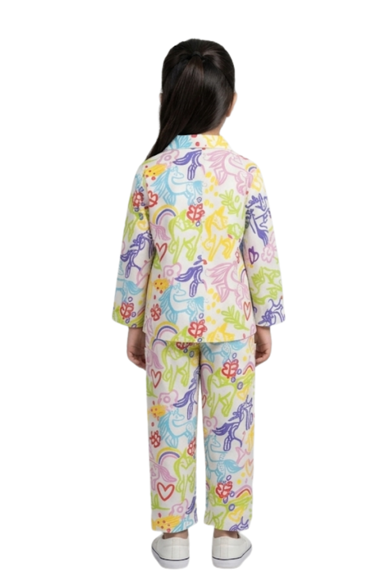 TODDLER KIDS NIGHT WEAR ALL-OVER PRINTED FOR GIRLS