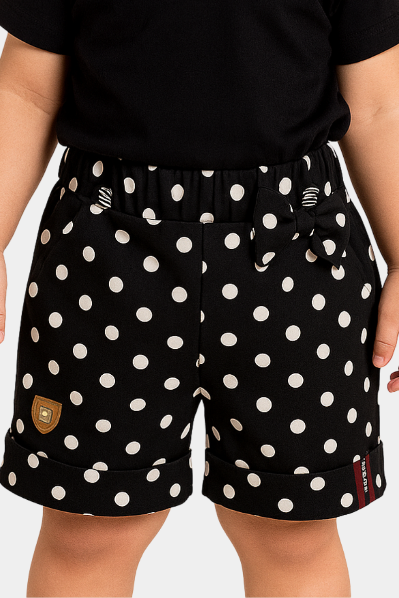 Exquisite Polka Dot Boutique Kids Shorts – Tailored in Premium China Cotton