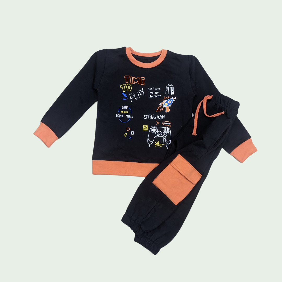 "Time to Play" Gaming Graphic Tracksuit for Boys