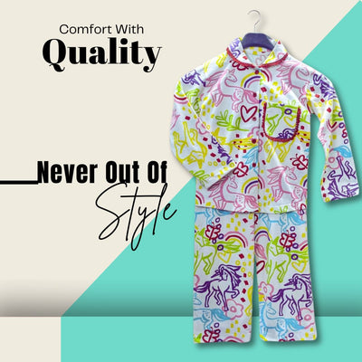 TODDLER KIDS NIGHT WEAR ALL-OVER PRINTED FOR GIRLS