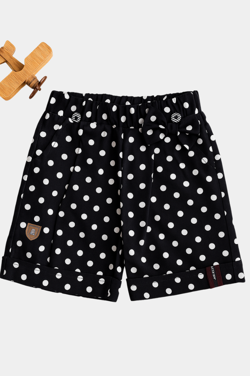 Exquisite Polka Dot Boutique Kids Shorts – Tailored in Premium China Cotton