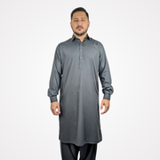 Men's Charcoal Grey Shalwar Kameez – Sleek & Sophisticated