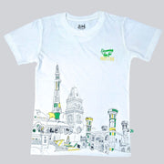 BOYS & GIRLS PRINTED DREAMING BIG FOR PAKISTAN PC JERSEY - WHITE