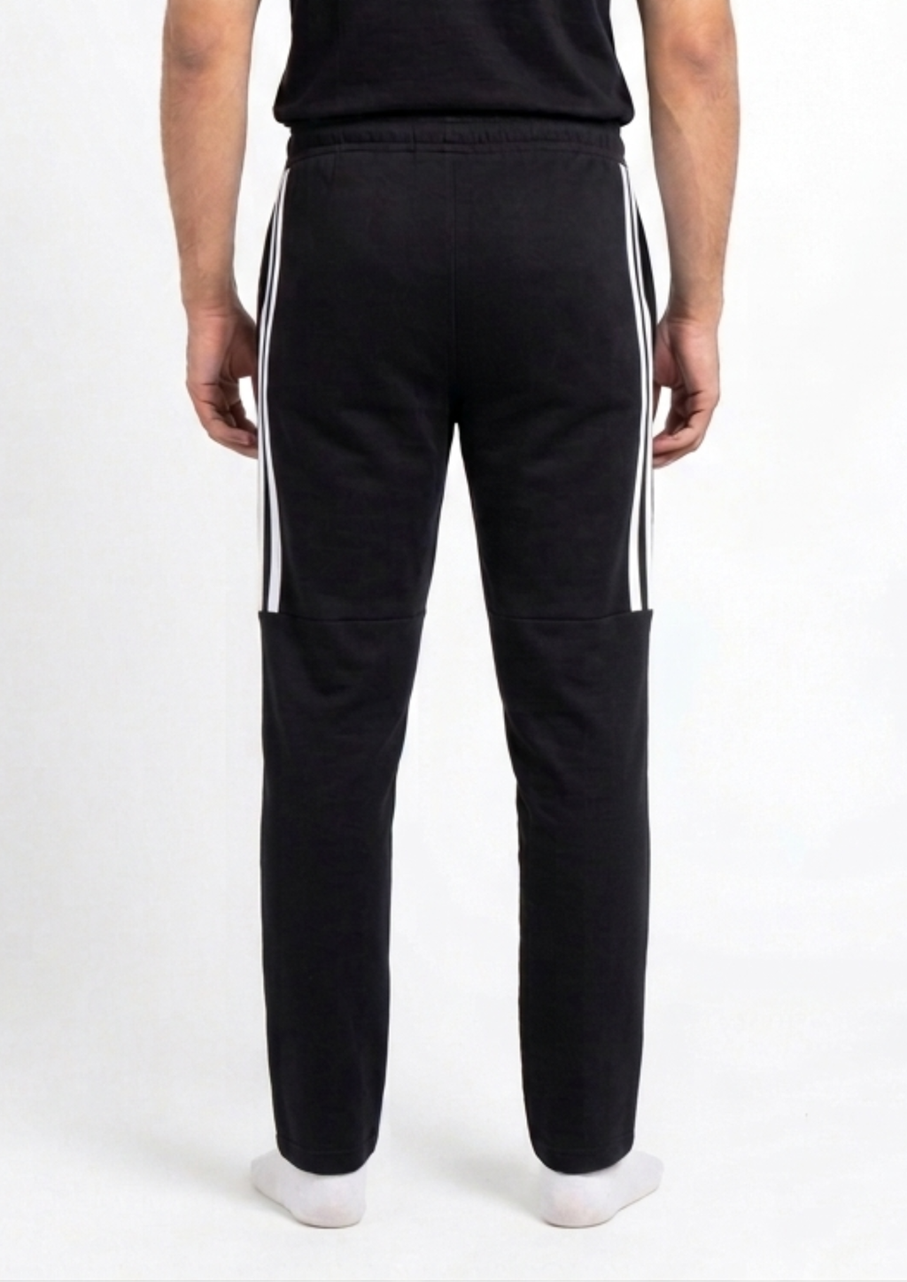Men’s Black Terry Activewear Trousers – Adidas Logo, 240-260 GSM