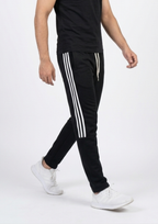 Men’s Black Terry Activewear Trousers – Adidas Logo, 240-260 GSM