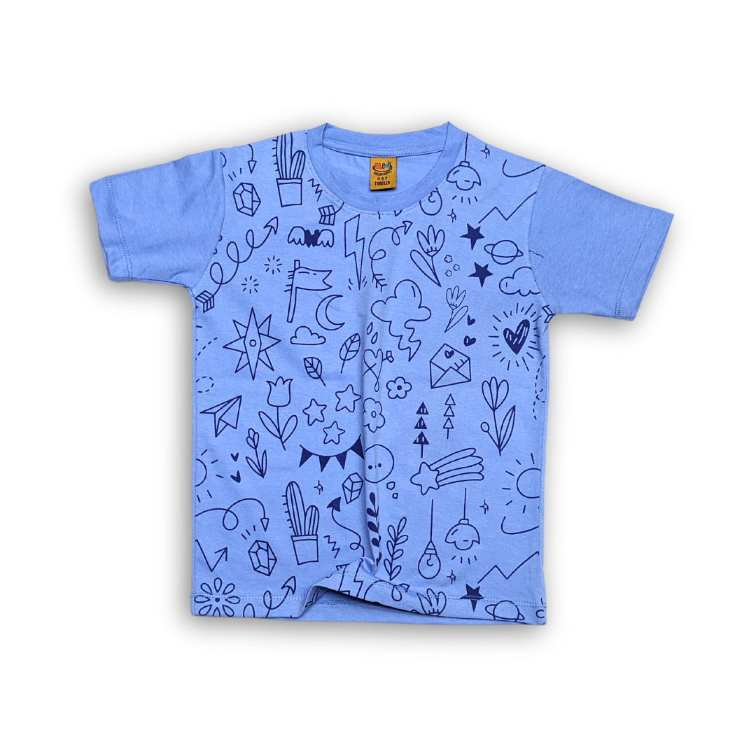 Boys' Doodle Print T-Shirt & Shorts Set