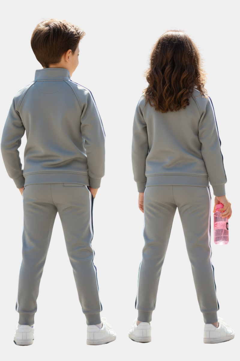 Sporty Style Kids' Zip-Up Jacket & Pants Set
