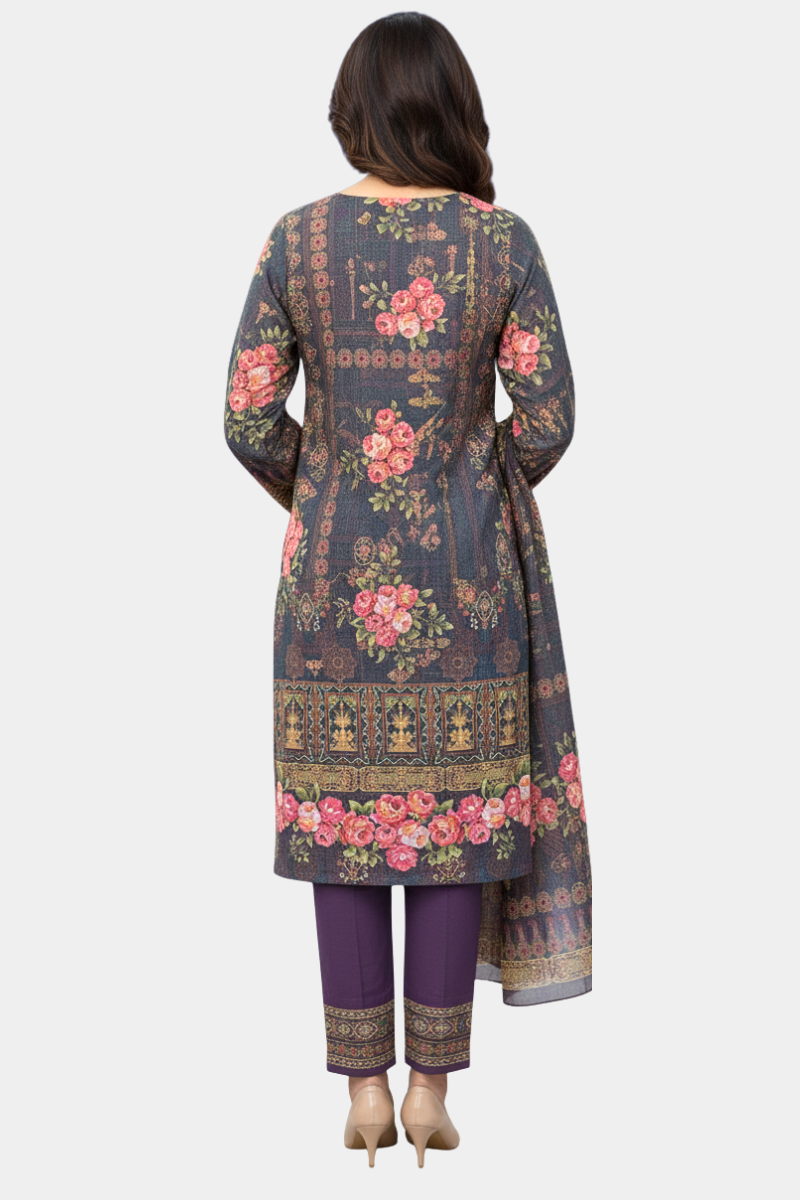 Vintage Rose: Intricate Print 3-Piece Set