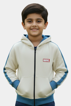 Kids' Spider-Man Full-Zip Hoodie - Marvel Cream & Blue