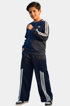 Cozy Navy Kids' Athletic Sweatshirt & Joggers Set