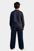 Cozy Navy Kids' Athletic Sweatshirt & Joggers Set
