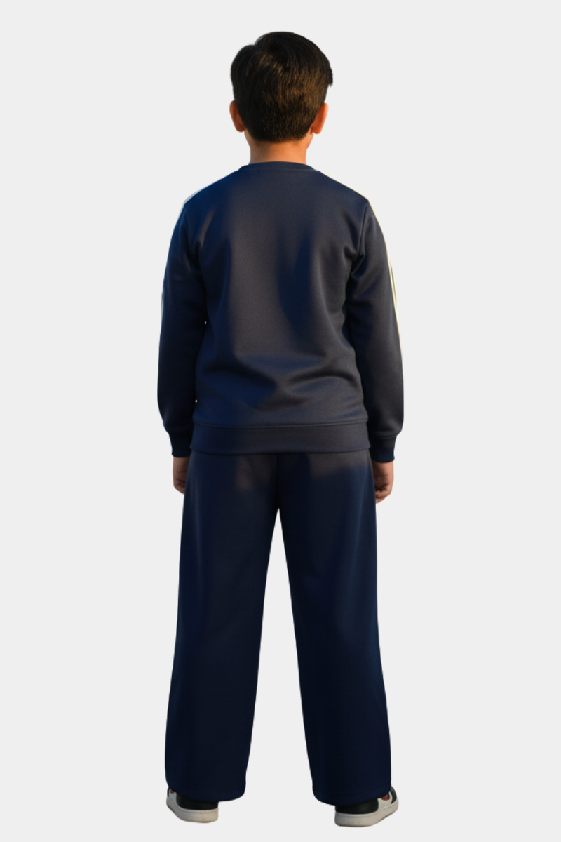 Cozy Navy Kids' Athletic Sweatshirt & Joggers Set