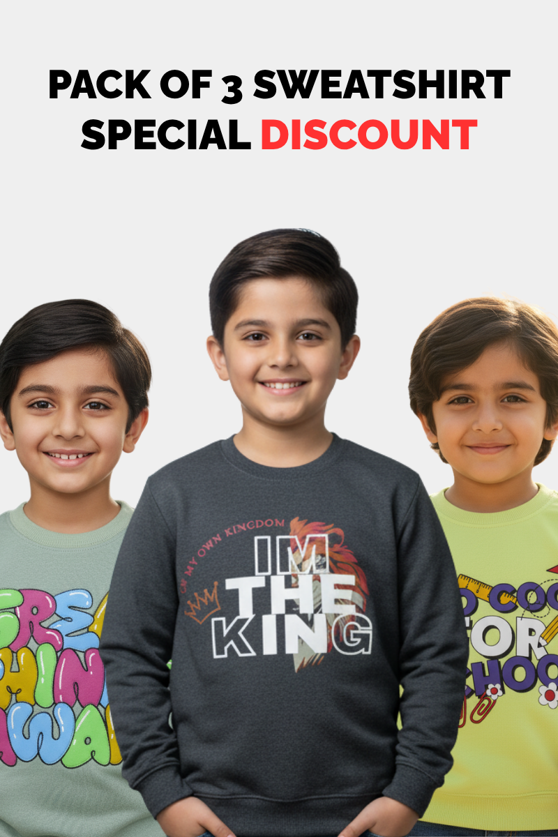 Set of 3: Graphic Sweatshirts for Children