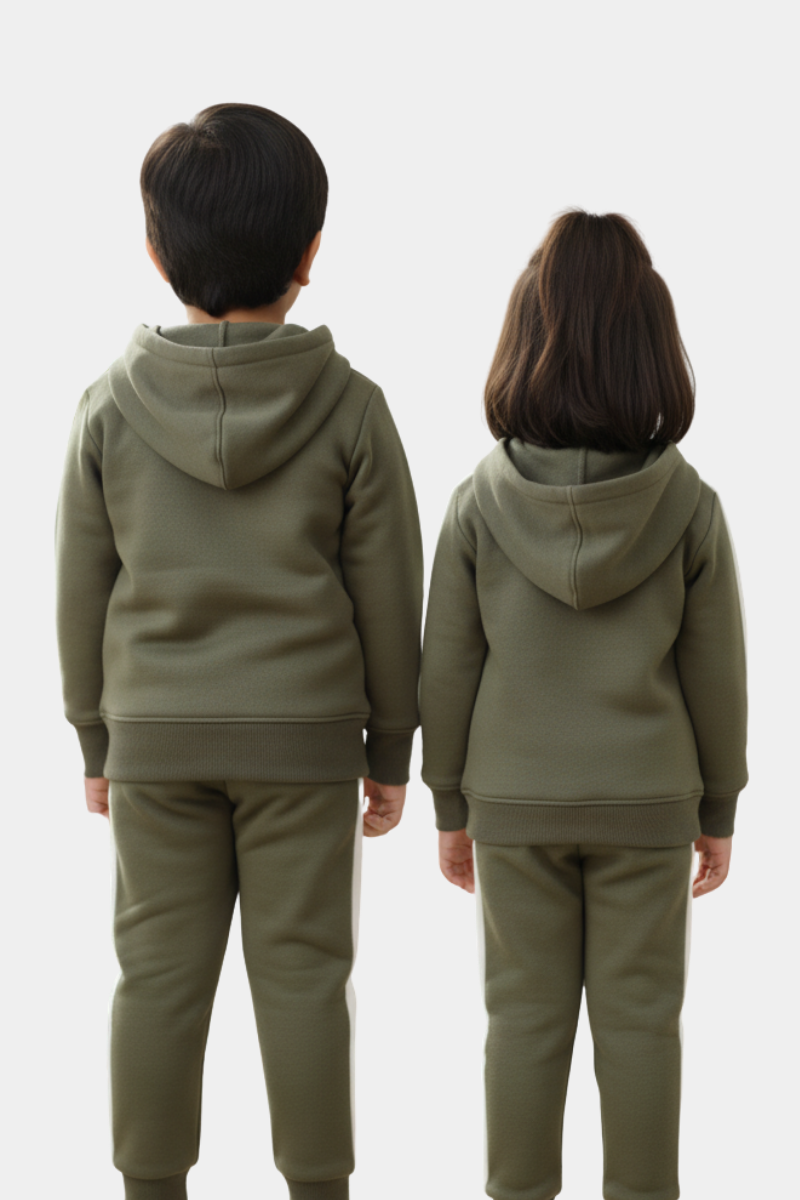 Cozy Kids' Fleece Hoodie & Jogger Set - 2PC Comfort!