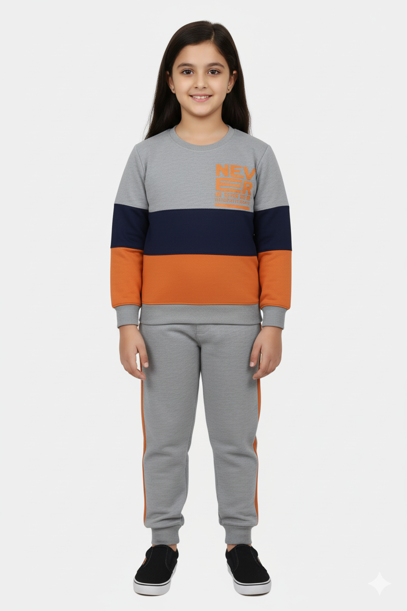 Unisex Color Block Full Sleeves Tracksuit