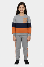 Unisex Color Block Full Sleeves Tracksuit