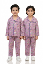 UNISEX BERRY VIBES PRINTED PURPLE NIGHT SUIT FOR KIDS