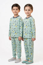 Unisex - ALL OVER HEART PRINTED NIGHTWEAR SUIT