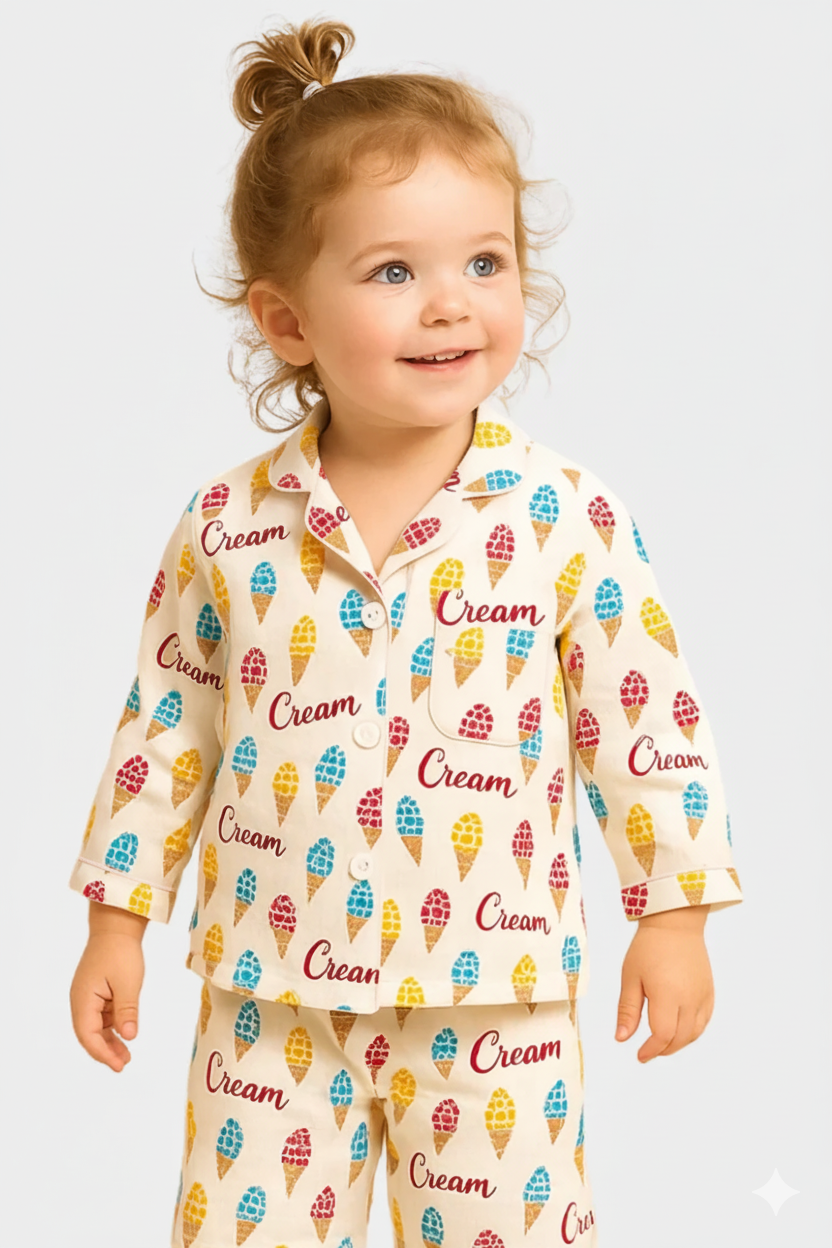 SOFT COTTON JERSEY - DIGITAL PRINTED KIDS NIGHT SUIT