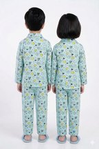 Unisex - ALL OVER HEART PRINTED NIGHTWEAR SUIT