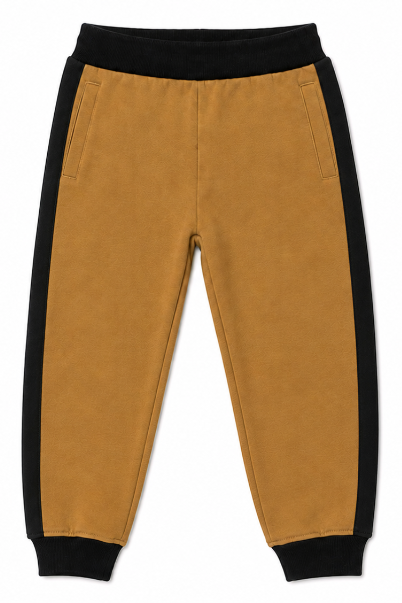 Kids Brown & Black Fleece Tracksuit Set | Stylish & Comfortable Winter Wear