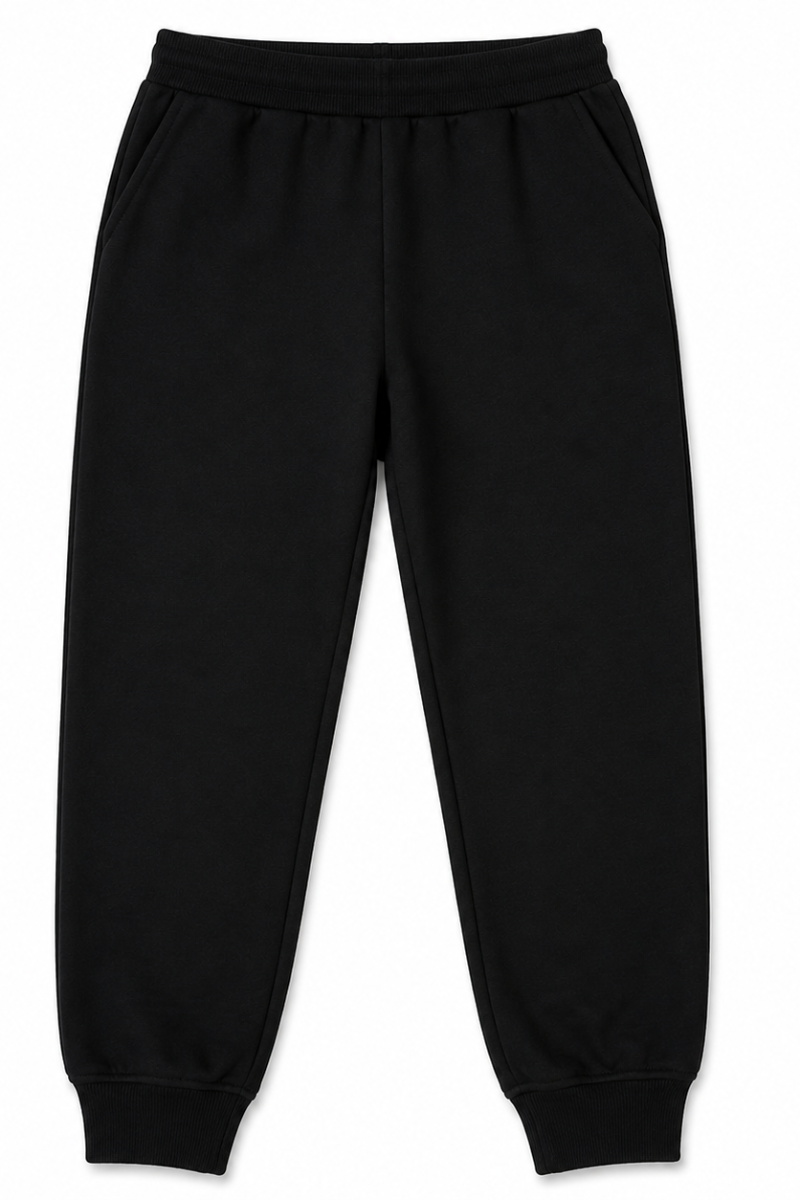 Kids Black & Red Fleece Hoodie Tracksuit Set | Stylish & Warm Winter Wear