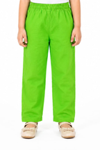 Girls Lime Green Cotton Jersey Pajama | Soft Elastic Waist Kids Pajama