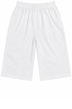 Boys White Cotton Jersey Shorts | Soft Elastic Waist Casual Summer Shorts for Kids